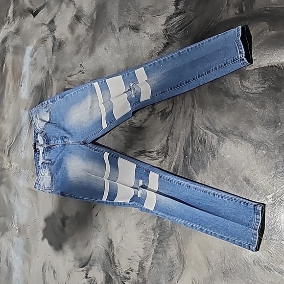 Fashion Nova Ankle High Wasisted Jeans Size 11 Like New - Picture 1 of 7